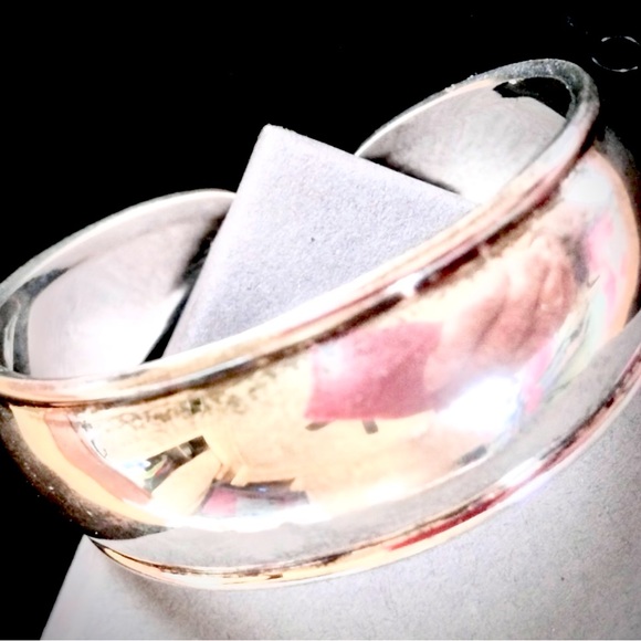 Silpada Vintage RARE Sleek Classic Sterling SIlver Cuff Bracelet, Rolled Edges - Picture 6 of 10